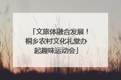 文旅体融合发展！桐乡农村文化礼堂办起趣味运动会