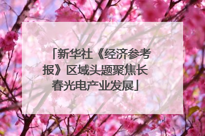 新华社《经济参考报》区域头题聚焦长春光电产业发展