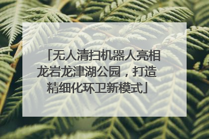 无人清扫机器人亮相龙岩龙津湖公园，打造精细化环卫新模式