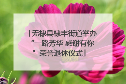 无棣县棣丰街道举办“一路芳华 感谢有你”荣誉退休仪式