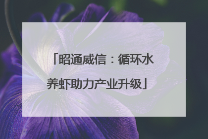 昭通威信:循环水养虾助力产业升级