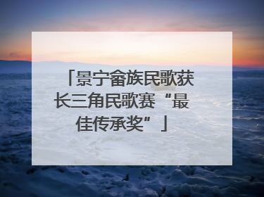 景宁畲族民歌获长三角民歌赛“最佳传承奖”