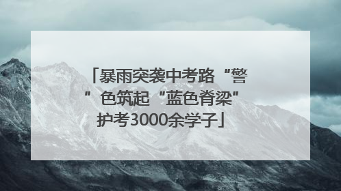暴雨突袭中考路“警”色筑起“蓝色脊梁”护考3000余学子