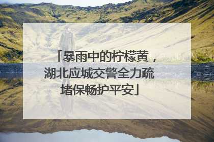 暴雨中的柠檬黄，湖北应城交警全力疏堵保畅护平安