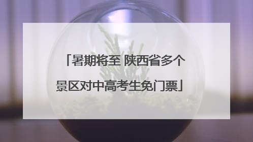 暑期将至 陕西省多个景区对中高考生免门票