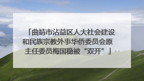 曲靖市沾益区人大社会建设和民族宗教外事华侨委员会原主任委员梅国稳被“双开”