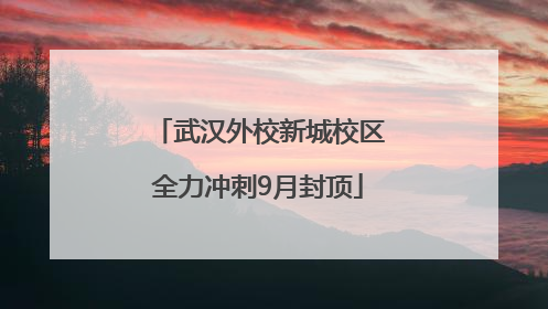 武汉外校新城校区全力冲刺9月封顶