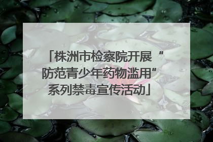 株洲市检察院开展“防范青少年药物滥用”系列禁毒宣传活动