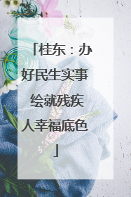 桂东：办好民生实事 绘就残疾人幸福底色