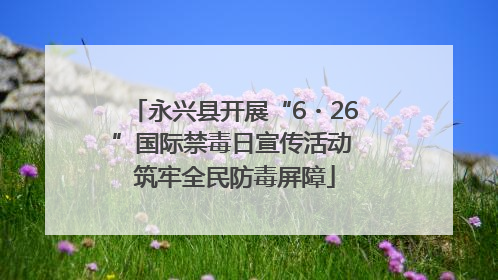 永兴县开展“6・26”国际禁毒日宣传活动 筑牢全民防毒屏障
