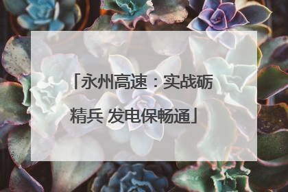 永州高速：实战砺精兵 发电保畅通