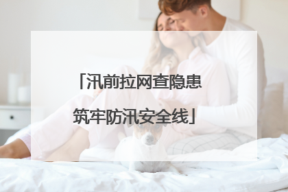 汛前拉网查隐患 筑牢防汛安全线