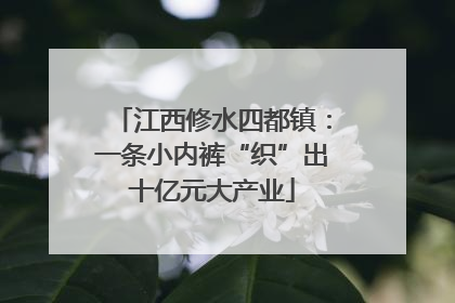 江西修水四都镇：一条小内裤“织”出十亿元大产业