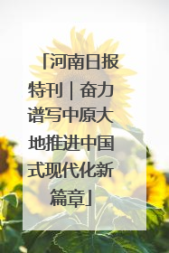 河南日报特刊｜奋力谱写中原大地推进中国式现代化新篇章