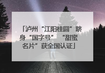泸州“江阳桂圆”跻身“国字号” “甜蜜名片”获全国认证