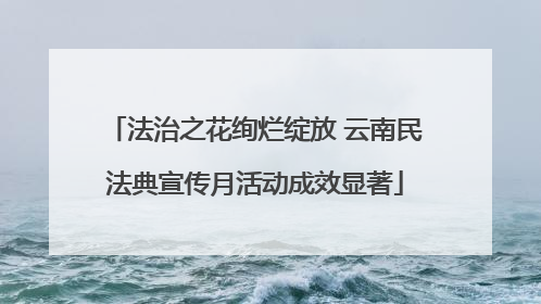 法治之花绚烂绽放 云南民法典宣传月活动成效显著