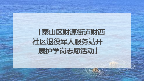 泰山区财源街道财西社区退役军人服务站开展护学岗志愿活动