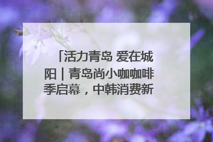 活力青岛 爱在城阳｜青岛尚小咖咖啡季启幕，中韩消费新场景点燃夏日热情