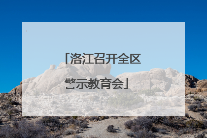 洛江召开全区警示教育会