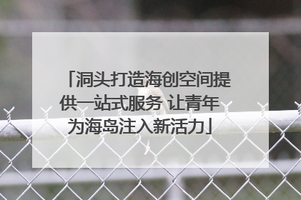 洞头打造海创空间提供一站式服务 让青年为海岛注入新活力