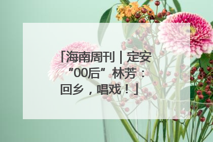 海南周刊｜定安“00后”林芳：回乡，唱戏！
