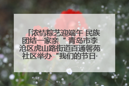 浓情粽艺迎端午 民族团结一家亲“ 青岛市李沧区虎山路街道百通馨苑社区举办“我们的节日·端午“主题活动