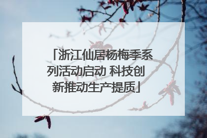 浙江仙居杨梅季系列活动启动 科技创新推动生产提质