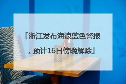 浙江发布海浪蓝色警报，预计16日傍晚解除