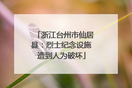 浙江台州市仙居县：烈士纪念设施遭到人为破坏
