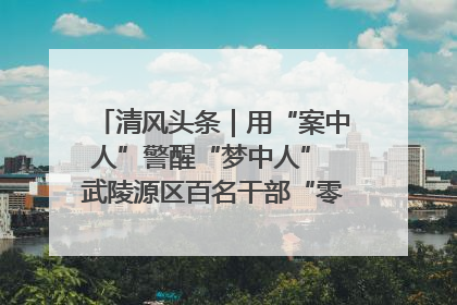 清风头条｜用“案中人”警醒“梦中人” 武陵源区百名干部“零距离”接受警示教育
