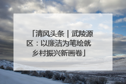 清风头条｜武陵源区：以廉洁为笔绘就乡村振兴新画卷