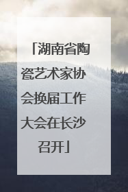 湖南省陶瓷艺术家协会换届工作大会在长沙召开