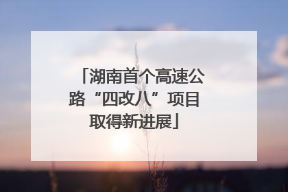 湖南首个高速公路“四改八”项目取得新进展