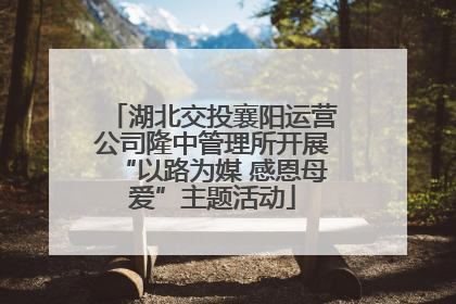 湖北交投襄阳运营公司隆中管理所开展“以路为媒 感恩母爱”主题活动