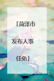 菏泽市发布人事任免