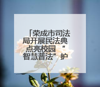 荣成市司法局开展民法典点亮校园 “智慧普法”护成长活动
