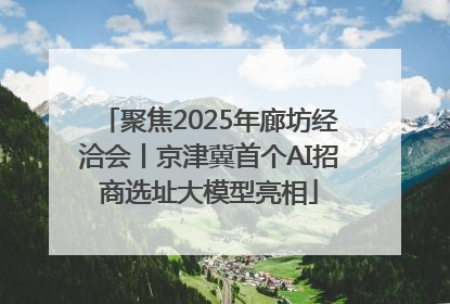聚焦2025年廊坊经洽会丨京津冀首个AI招商选址大模型亮相
