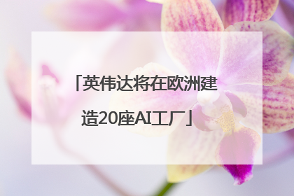 英伟达将在欧洲建造20座AI工厂