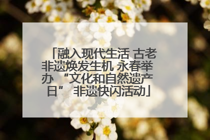 融入现代生活 古老非遗焕发生机 永春举办 “文化和自然遗产日” 非遗快闪活动