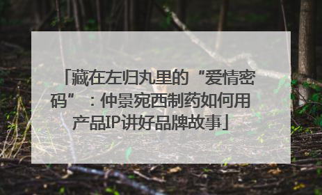 藏在左归丸里的“爱情密码”：仲景宛西制药如何用产品IP讲好品牌故事