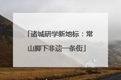 诸城研学新地标：常山脚下非遗一条街