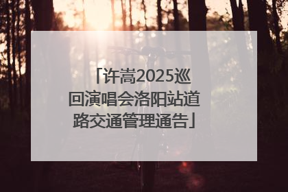 许嵩2025巡回演唱会洛阳站道路交通管理通告