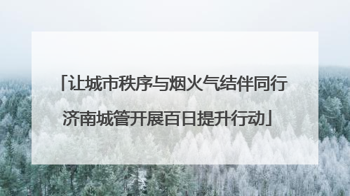 让城市秩序与烟火气结伴同行 济南城管开展百日提升行动