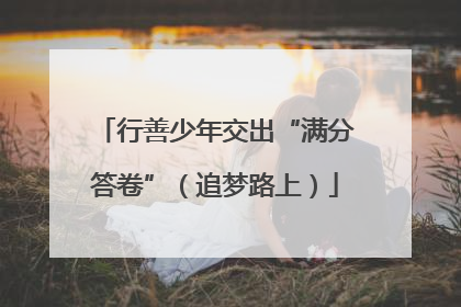 行善少年交出“满分答卷”（追梦路上）