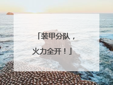 装甲分队，火力全开！