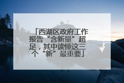西湖区政府工作报告“含新量”超足，其中读懂这三个“新”最重要