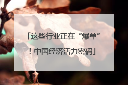 这些行业正在“爆单”！中国经济活力密码