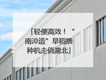 轻便高效！“南漳造”旱稻播种机走俏湖北