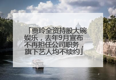 贾玲全资持股大碗娱乐，去年9月宣布不再担任公司职务，旗下艺人均不续约