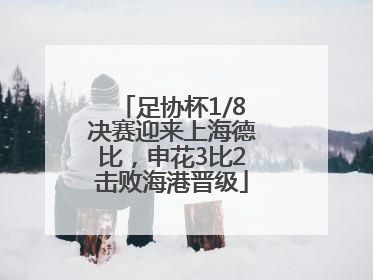 足协杯1/8决赛迎来上海德比，申花3比2击败海港晋级